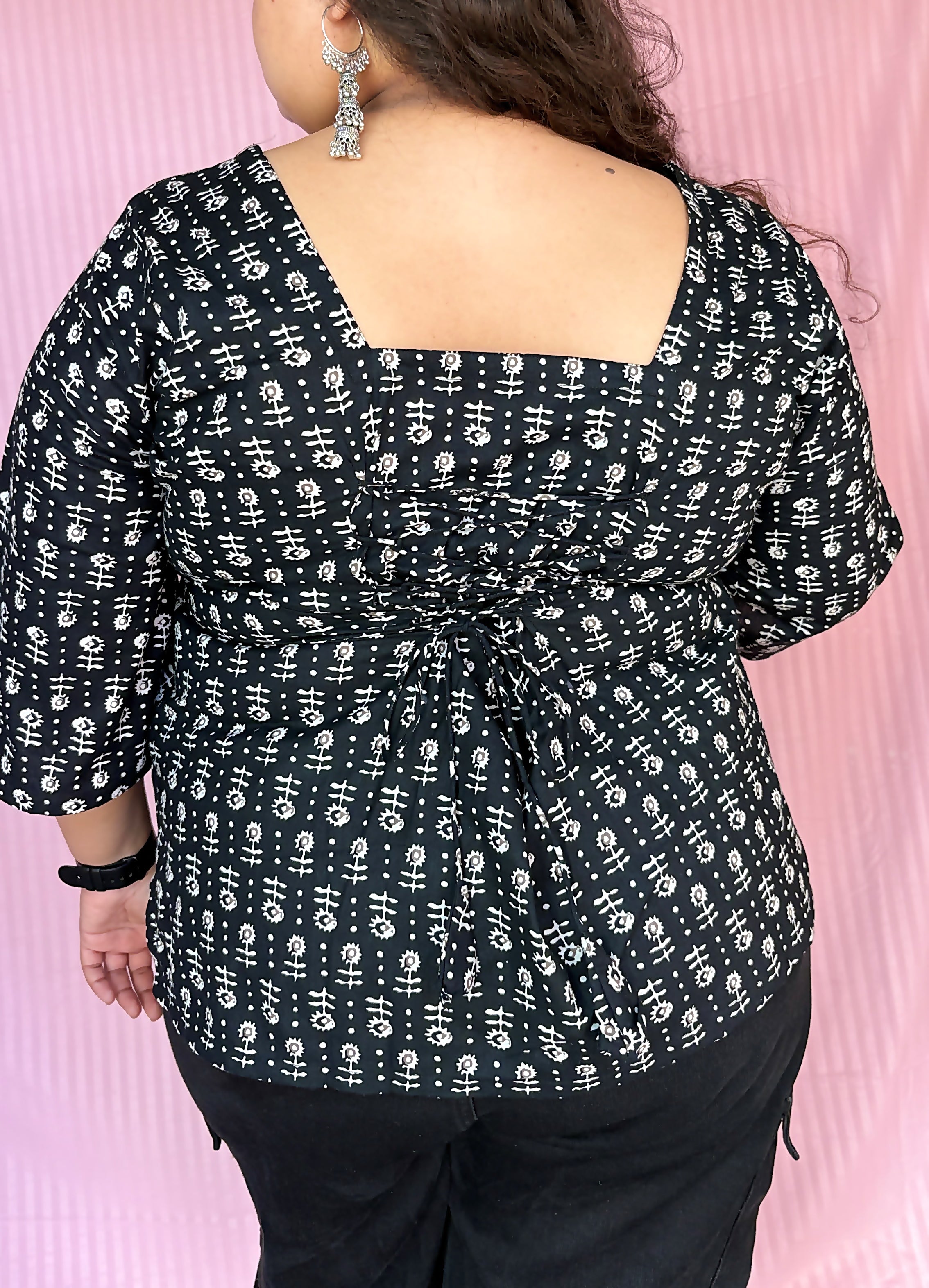 Midnight Heer Cotton Short Kurti – Corset Short Kurti | Plus Size Friendly