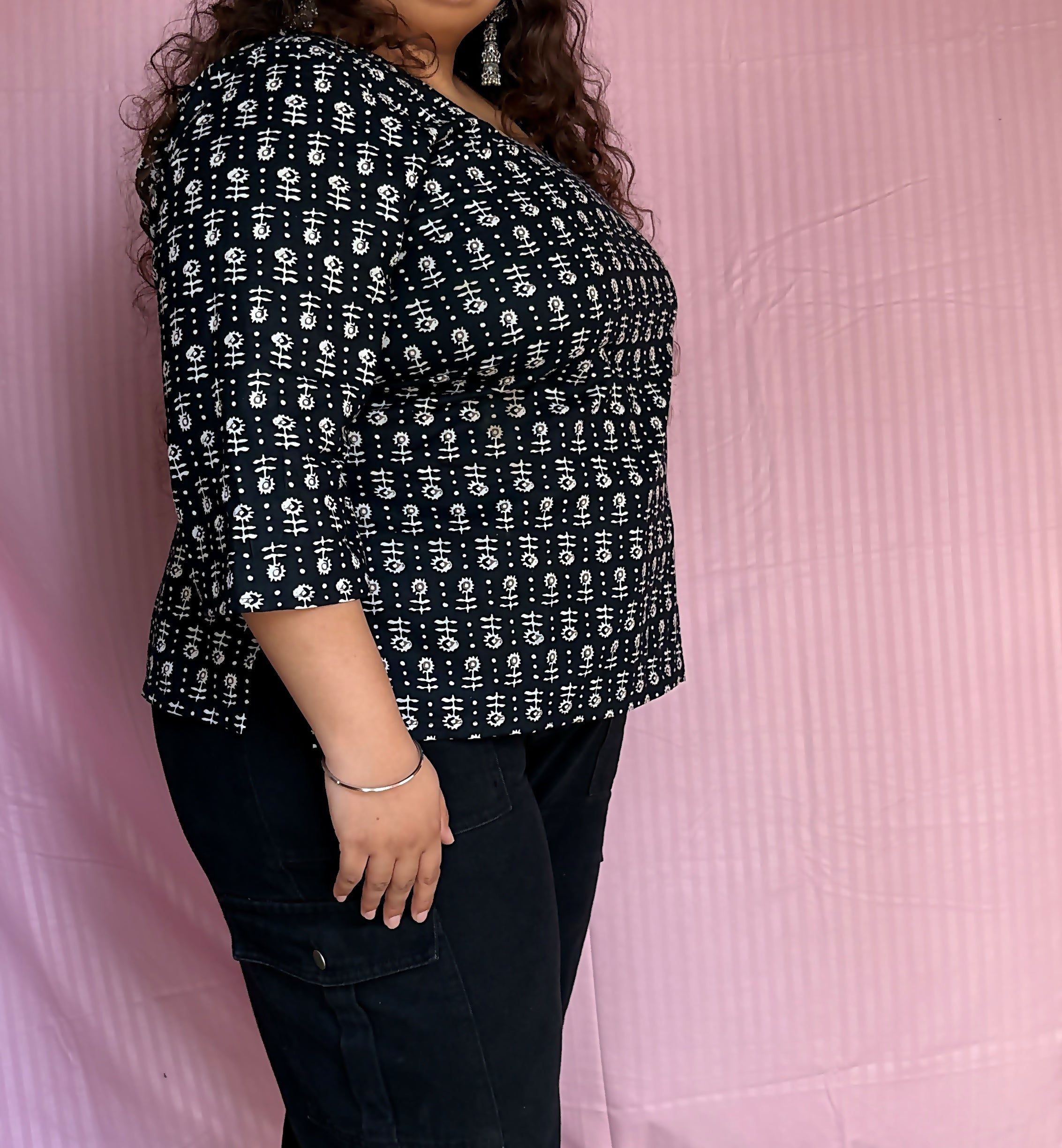 Midnight Heer Cotton Short Kurti – Corset Short Kurti | Plus Size Friendly