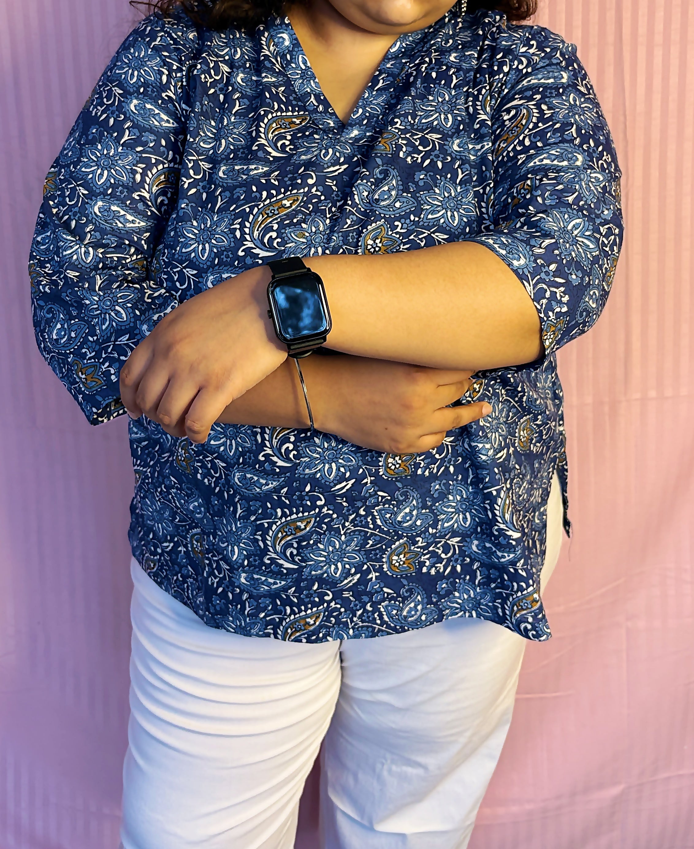 Neel Tara Short Kurti - Blue Indigo