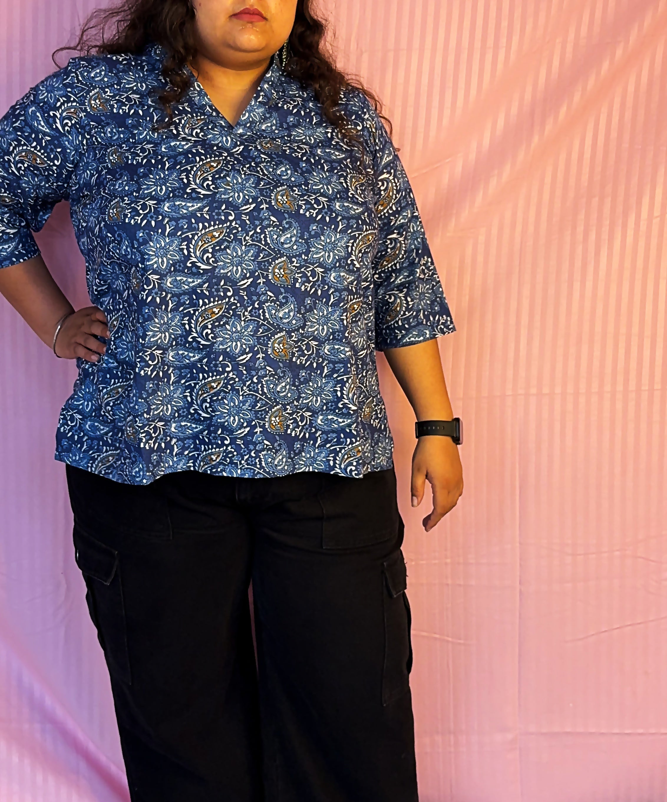 Neel Tara Short Kurti - Blue Indigo